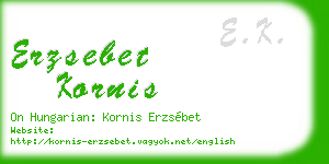 erzsebet kornis business card
