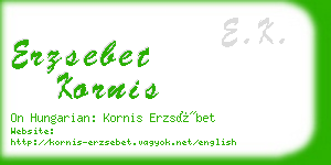 erzsebet kornis business card